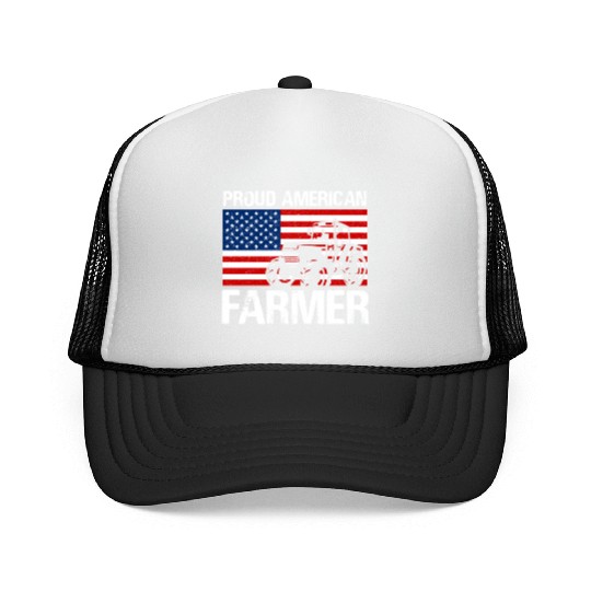 Proud American Farmer Design for Farmer Gifts for Trucker Caps