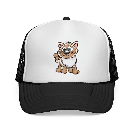 WEIRD CAT Crazy Mad funny Cartoon Comic Gift Trucker Caps