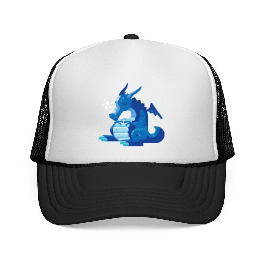 Dragon Wyvern Frost Ice Crystal Winter Fat Gift Trucker Caps