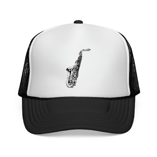 Saxophone Musician Music Jazz Swing Concert Gift Trucker Caps