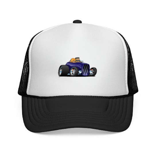 Highboy hot rod deep purple roadster Trucker Caps