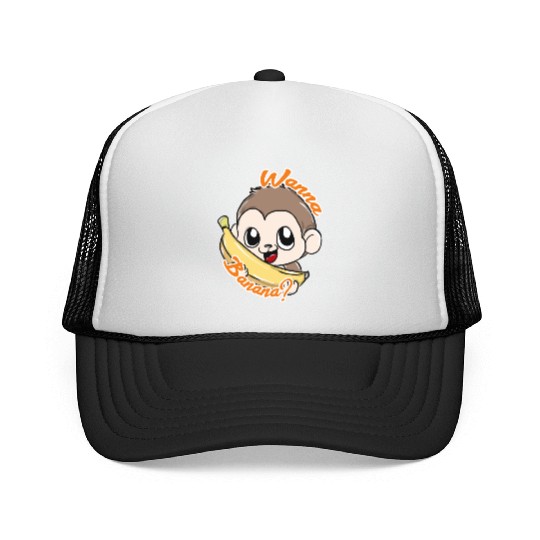 Monkeys Banana Trucker Caps