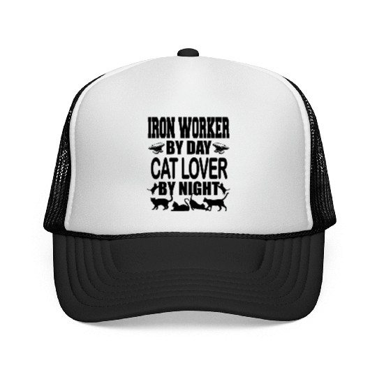 Iron Worker Cats t Funky Jokes Trucker Caps