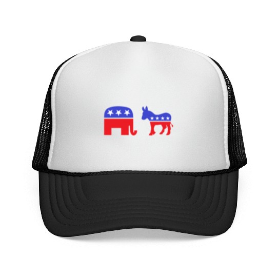 Democrat Republican Trucker Caps