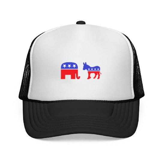 Democrat Republican Trucker Caps
