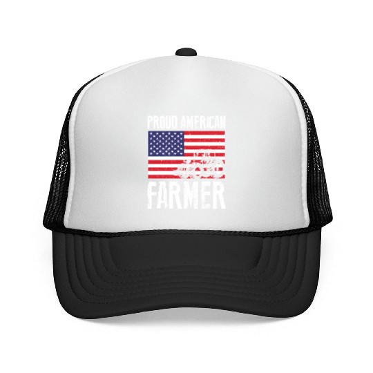 Proud American Farmer Gift Trucker Caps