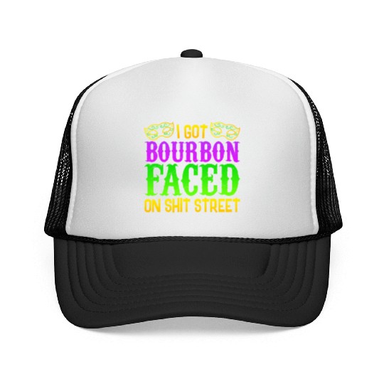 New Orleans Drinking Trucker Caps, Funny Shit Faced On Bo