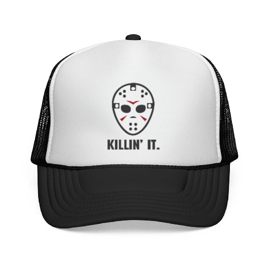 Killin It Friday 13TH Halloween Jason Mask Trucker Caps