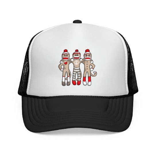 Sock Monkey Buddies Trucker Caps