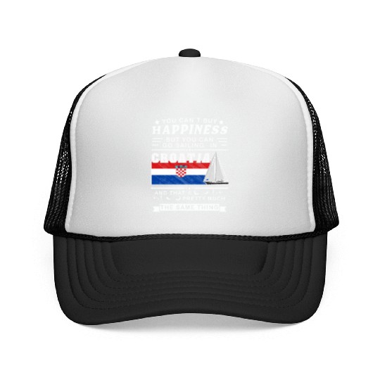 Croatia sailing, sailing ship Mediterranean gift Trucker Caps