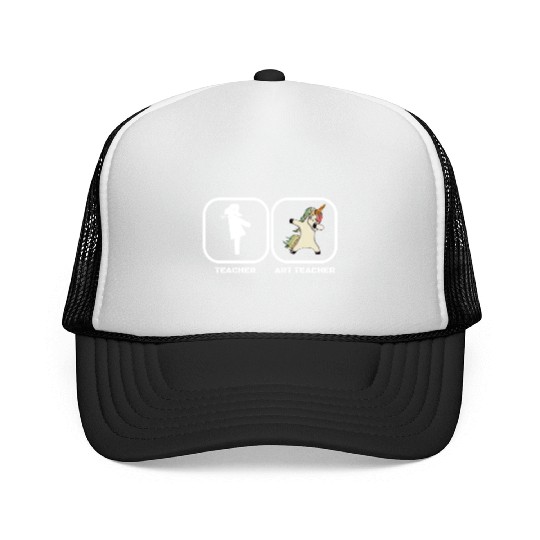 Teacher Art Teacher Unicorn Trucker Caps