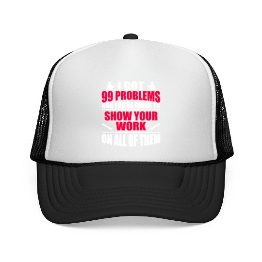 Funny Math Teacher Gift College High School Trucker Caps