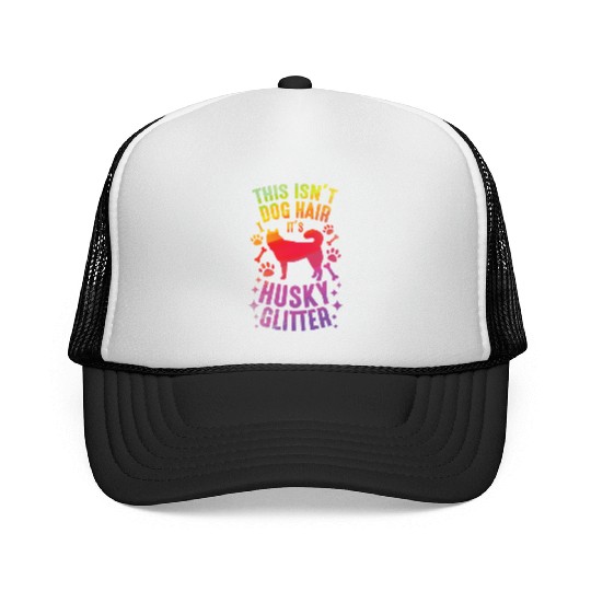 Siberian Husky Dog Wolf Funny huskies Dog Hair Trucker Caps