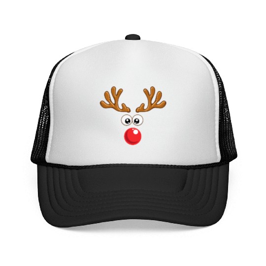 Christmas Rudolph reindeer winter nature gift Trucker Caps