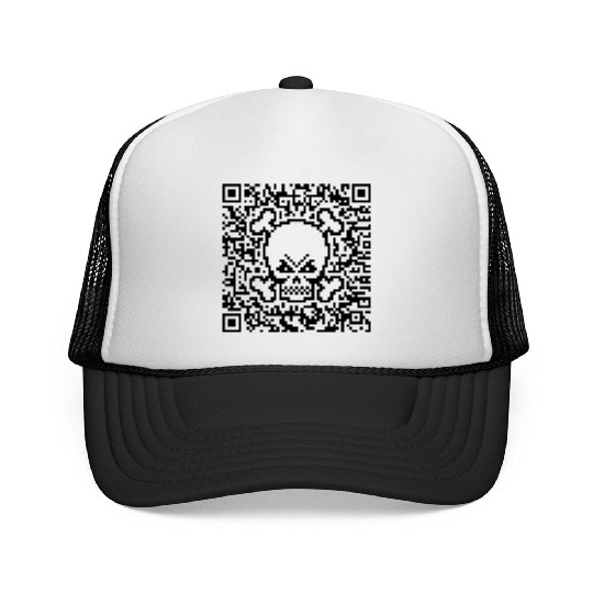 Skull And Crossbones (Quick Response Code / POS) Trucker Caps