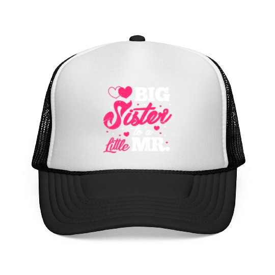 Big Sister To A Little Mr. Trucker Caps
