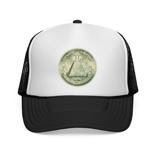 Illuminati Pi Great Seal 3.14 Pi Day Trucker Caps
