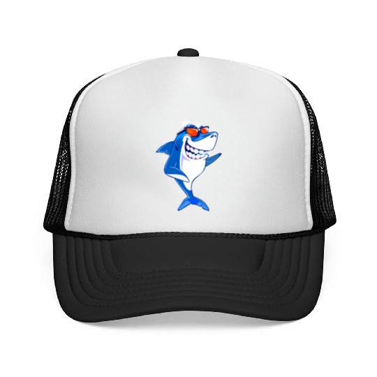 Shark Cool white shark predator marine animal Trucker Caps