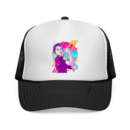 Rosie The Riveter Vaporwave Trucker Caps