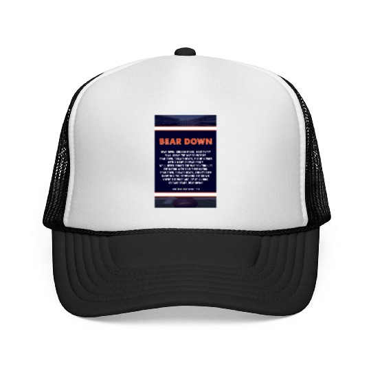 Bear Down Lyrics Poster Trucker Caps
