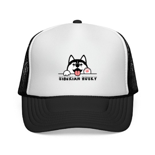 siberian husky Trucker Caps