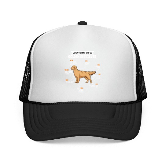 Anatomy Of A Golden Retriever Funny Dog Owner Gift Trucker Caps