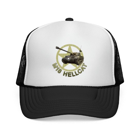 M18 Hellcat WW2 American Tank Destroyer Trucker Caps