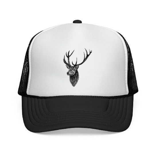 Red deer stag - ink illustration Trucker Caps