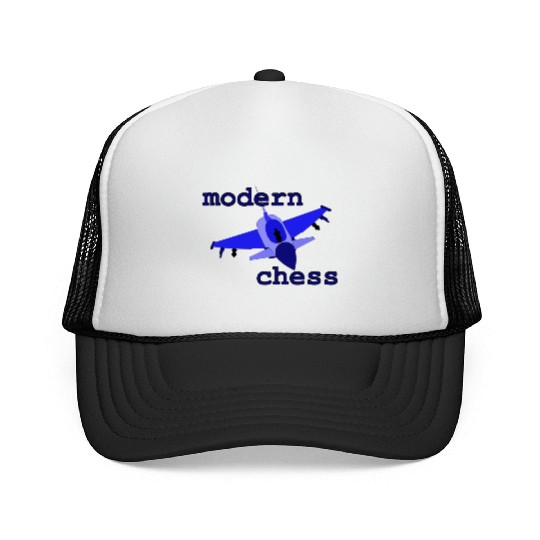 modern chess in royal blue Trucker Caps