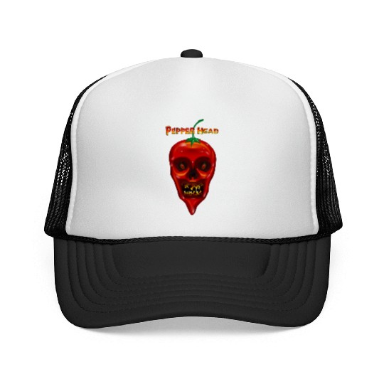 Pepper Head Skull Trucker Caps