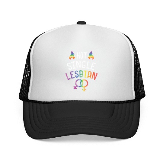 LGBT Gay Pride Lesbian Hot Single Lesbian grunge Trucker Caps
