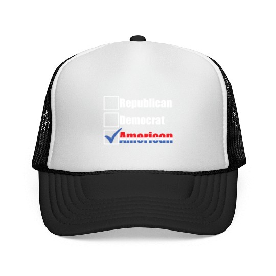 Republican Democrat American Patriotic Anti Trucker Caps