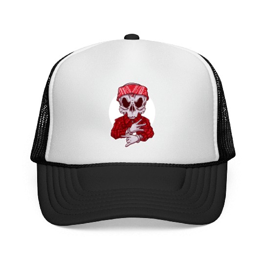 Edgy Skull Latino Street Style Trucker Caps