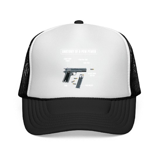 Anatomy| Pew Pewer| Pistol| Bullets| Magazine Trucker Caps