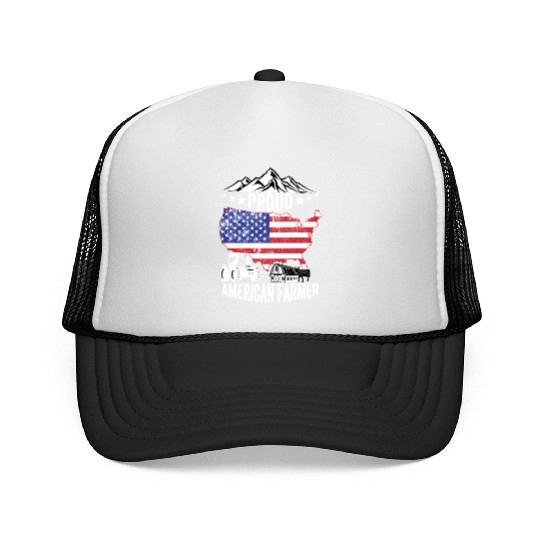 Proud American Farmer, Organic Farmer, Farmer Amer Trucker Caps