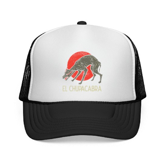Chupacabra, Cryptid, Cryptozoology, Funny Chupacab Trucker Caps