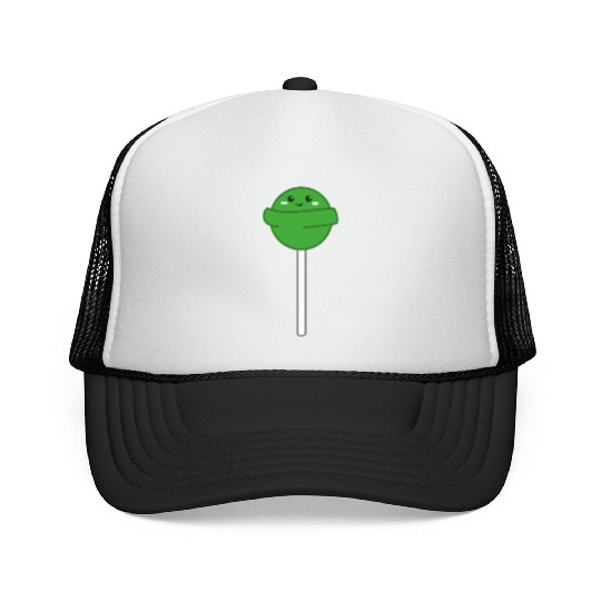 Cute Green Lollipop Trucker Caps