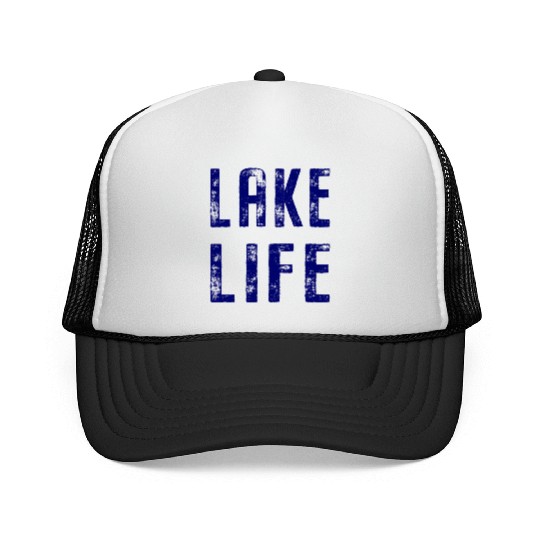 Vintage Distressed Lake Life Trucker Caps