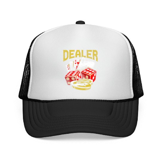 Casino Gambling Dealer Texas Holdem Poker Trucker Caps