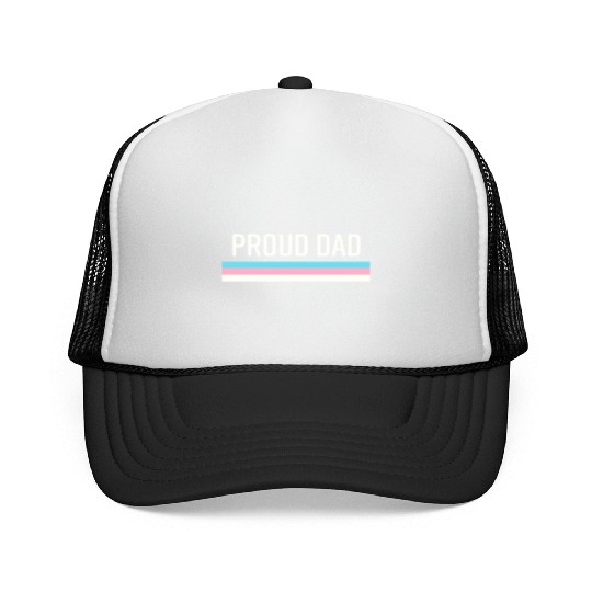Lgbt Transgender Pride Proud Dad Trucker Caps