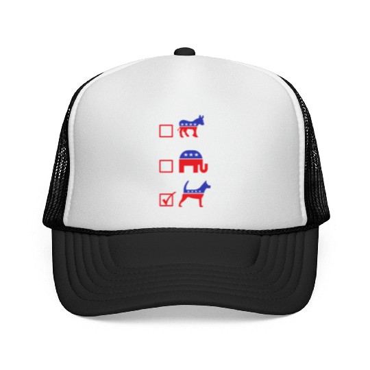 Republican Dog Voting Ballot Paper Democrat Trucker Caps