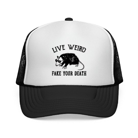 Possum:funny live weird fake your death gift Trucker Caps
