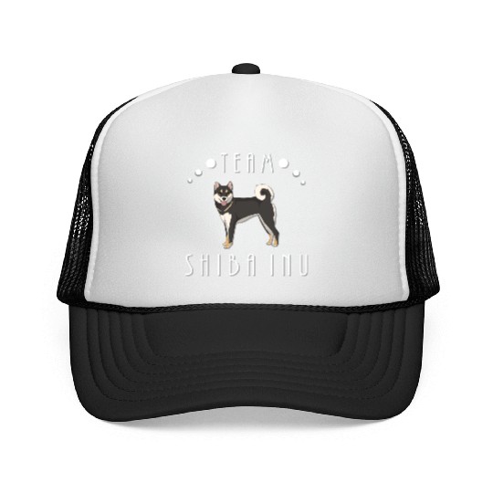 Team Shiba Inu - Black and Tan Trucker Caps