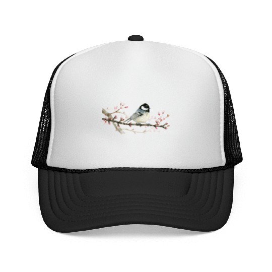 Swamp Tit on A Twig - Garden Birds In Spring Trucker Caps