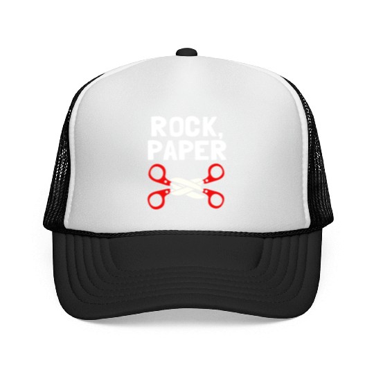 Rock Paper Scissors Lesbian LGBT LGBTQ Trucker Caps