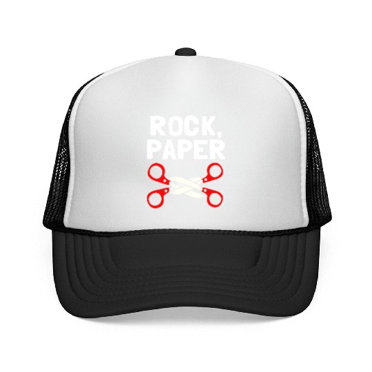 Rock Paper Scissors Lesbian LGBT LGBTQ Trucker Caps