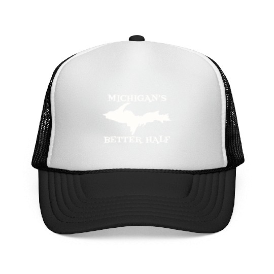 Michigan Better Half Upper Peninsula Yoopers 906 U Trucker Caps