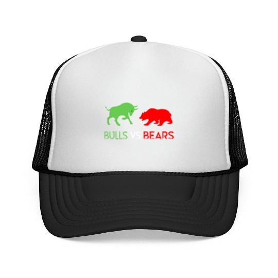 Stock Market trader/FOREX TRADER: Bulls vs. Bears Trucker Caps