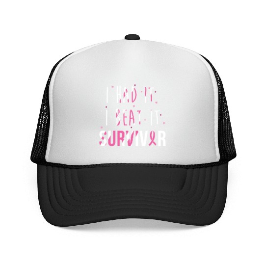Breast Cancer Survivor I Had It I Beat It Trucker Caps