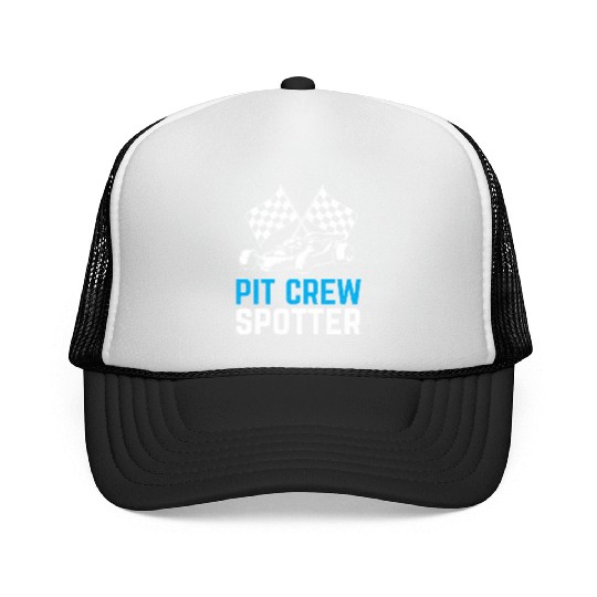 Pit Crew Spotter Race Car Racing Trucker Caps